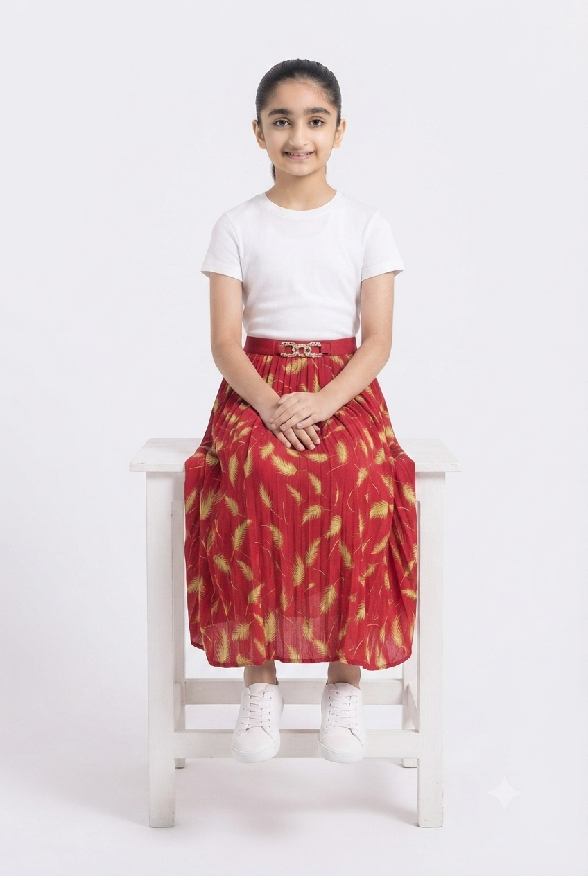 imported kids girl skirt 001698 floral