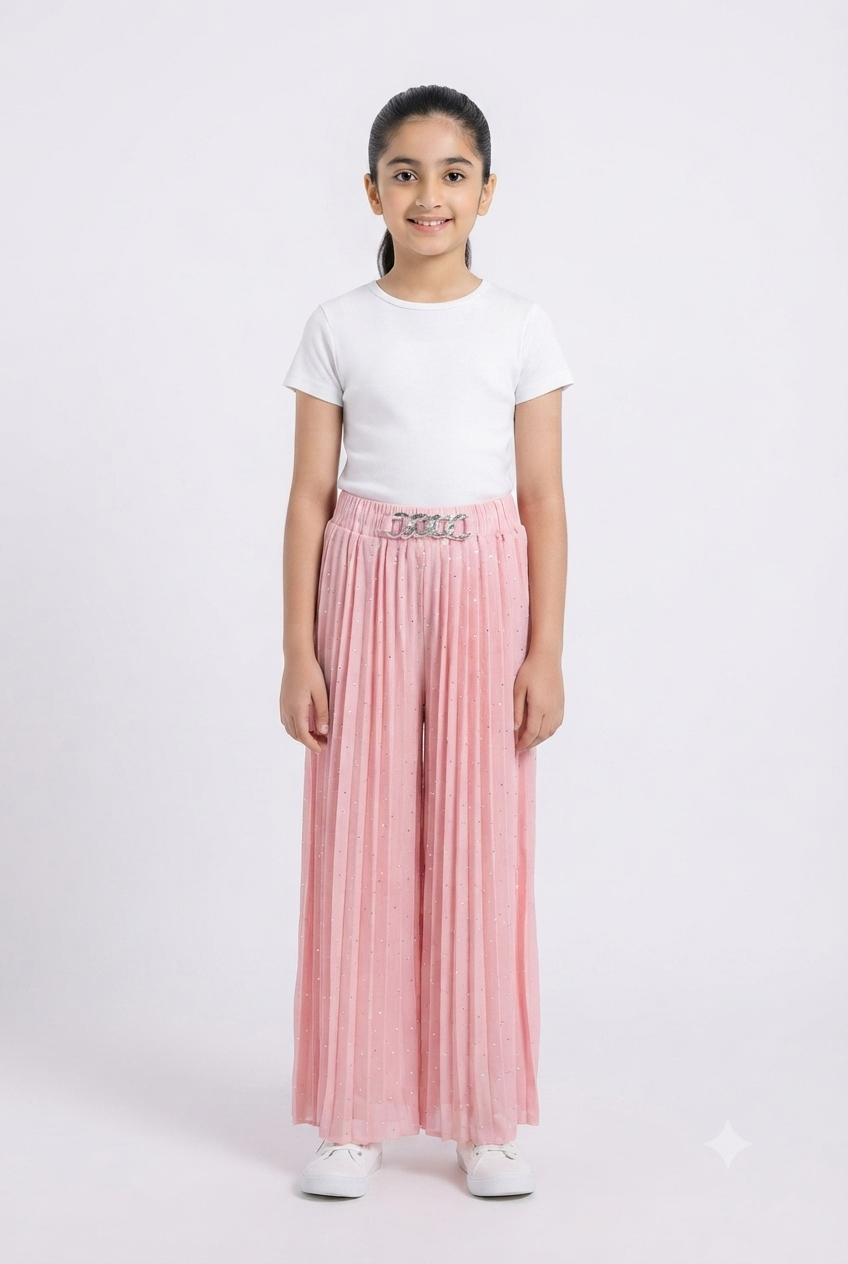 imported girl plazzo 00798  pink bakal