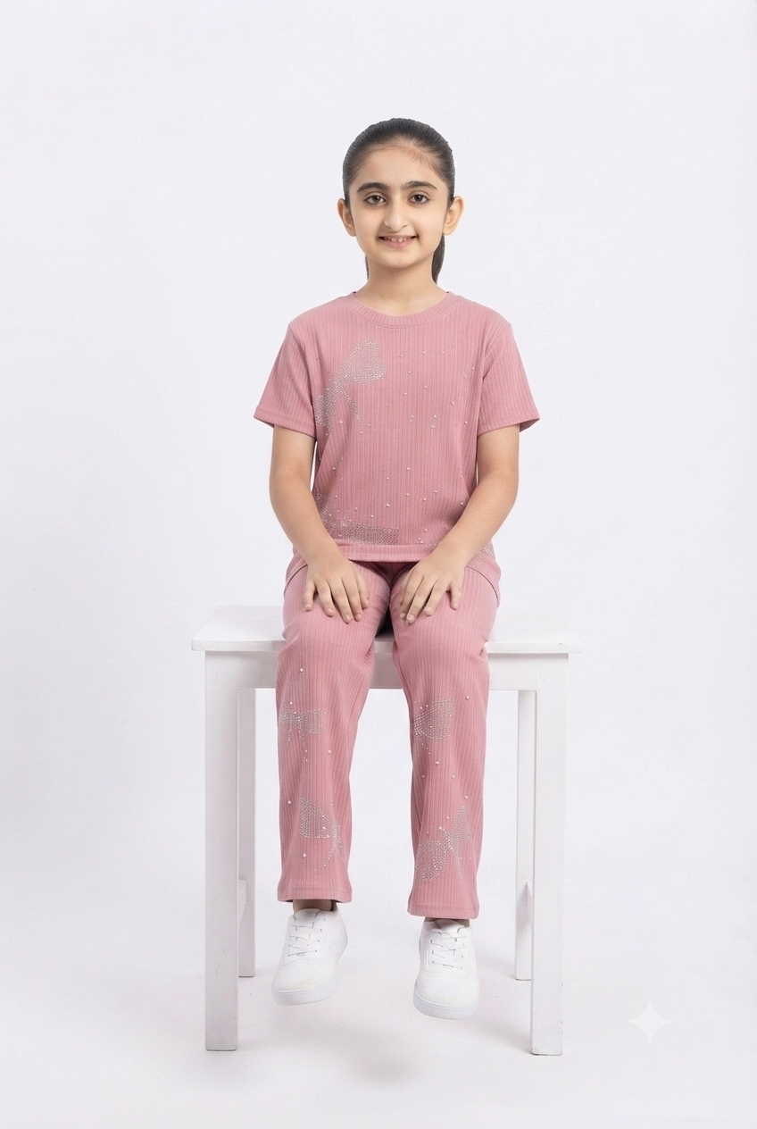 imported kids girl suit 001492 pink