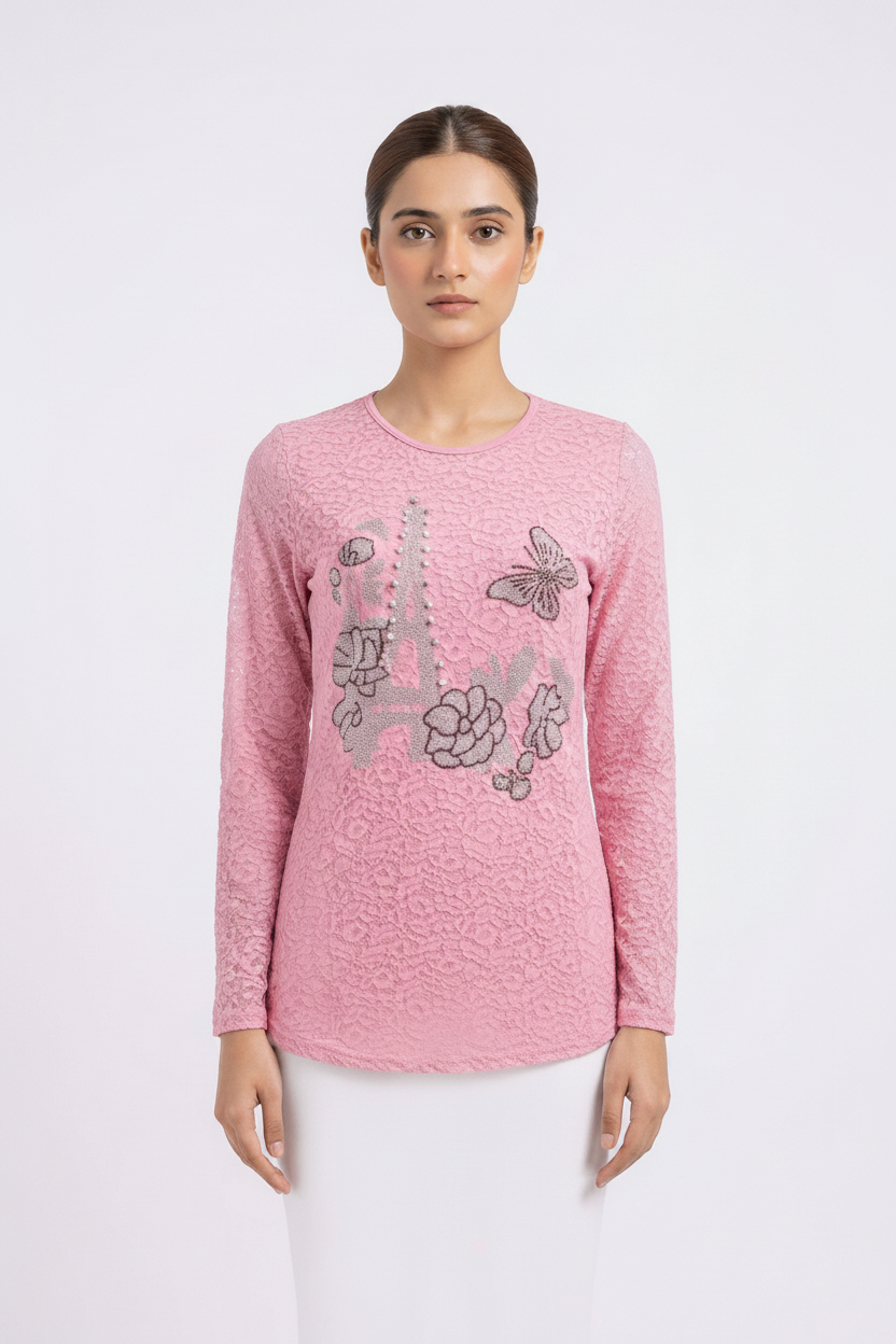 imported ladies top pink 1005