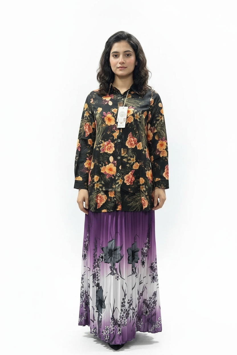 Imported ladies shirt skirt 2 piece 838-937