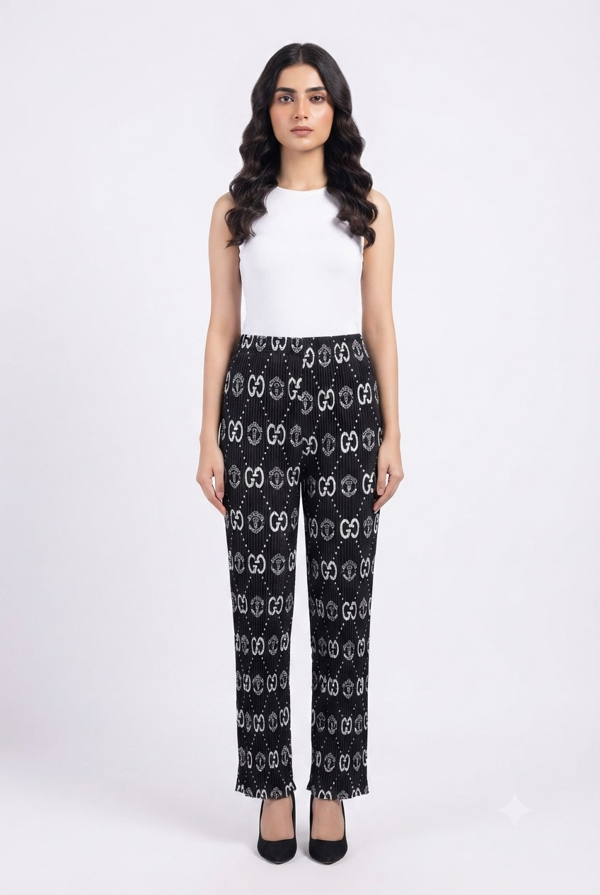 imported ladies flapper trouser black ZF03-1 S