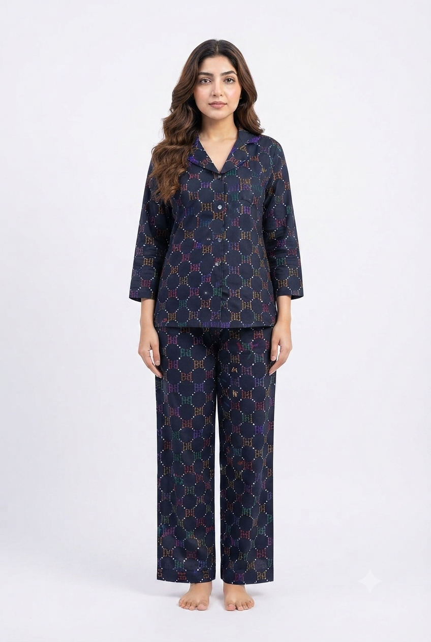 imported ladies night suite dark blue