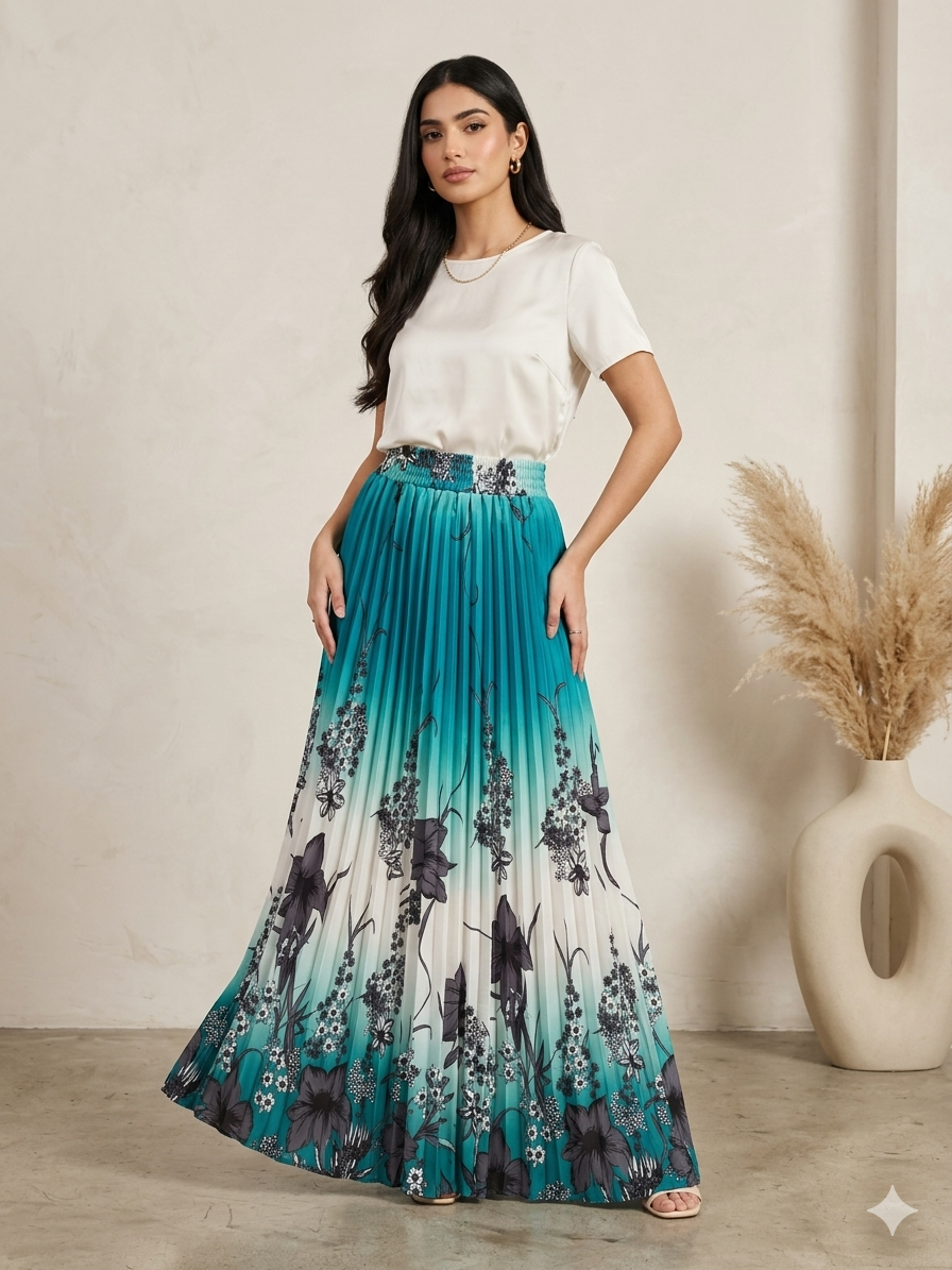 Imported ladies skirt green 937
