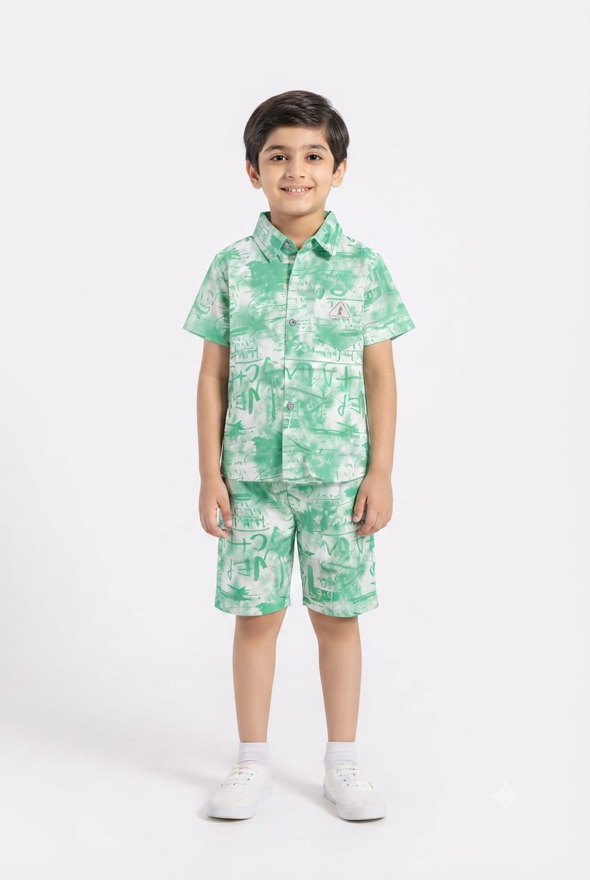 imported kids boy suit 1095 green