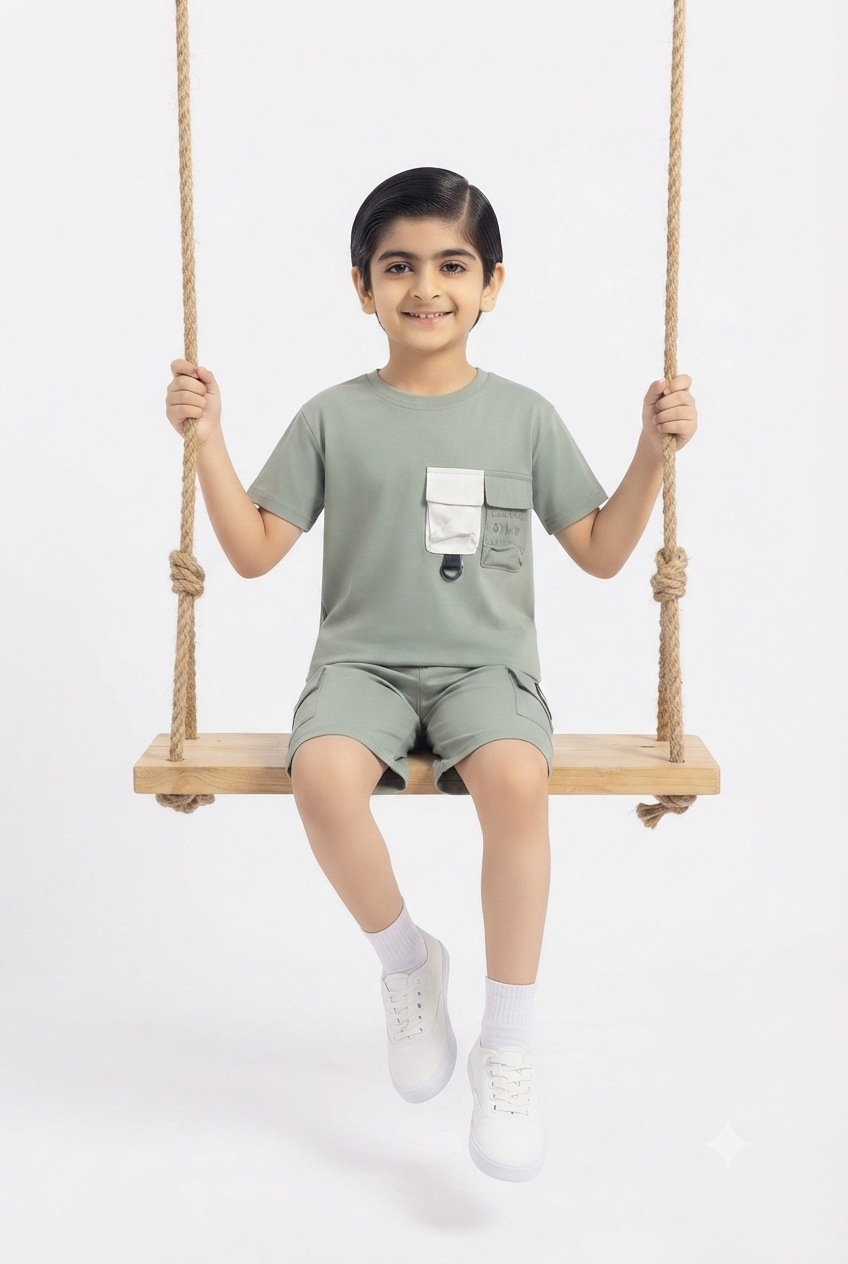 imported kids boy suit 1895 green