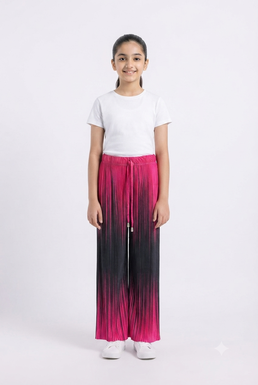 imported kids girl plazzo 00795 dark pink