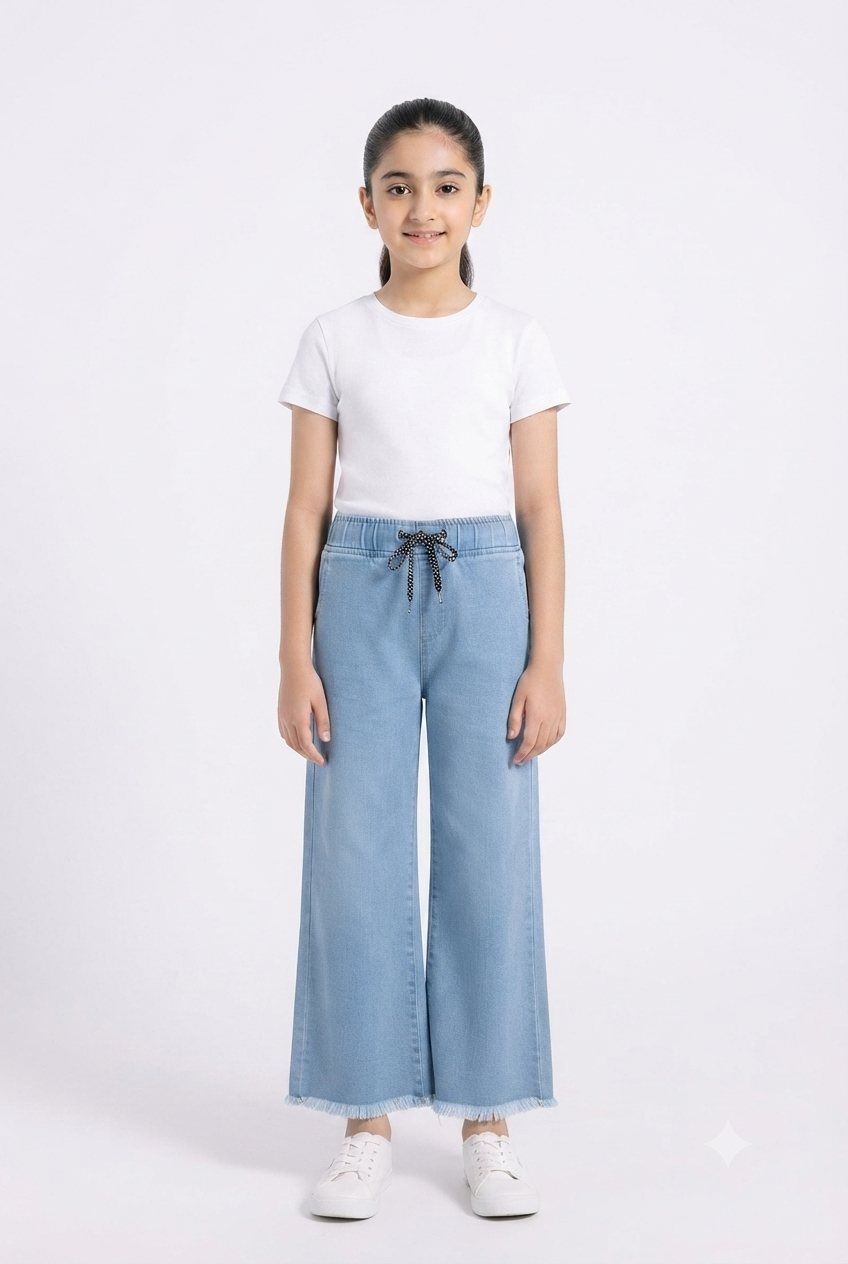 imported kids mango cargo plan pent 00898 sky blue