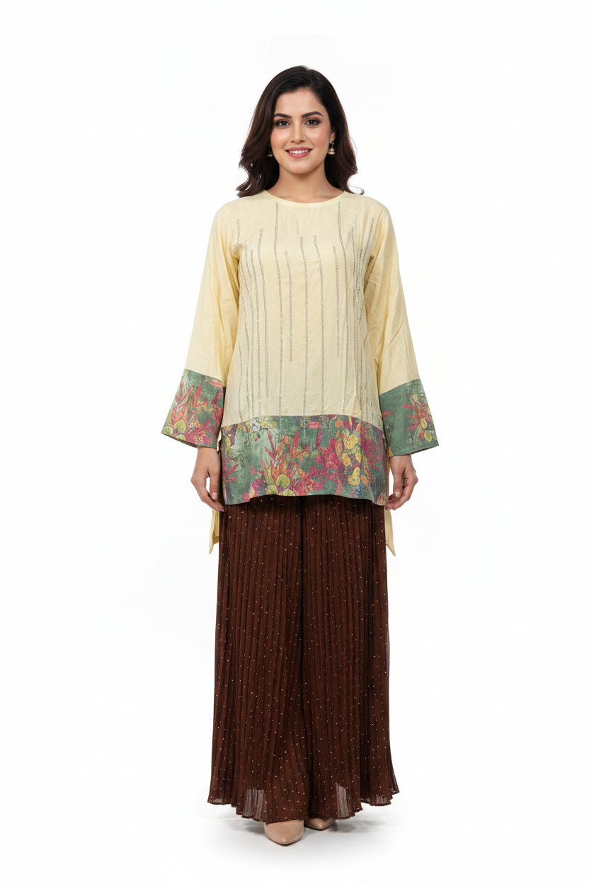 Imported ladies yellow top flapper 2 piece 16726-Q5