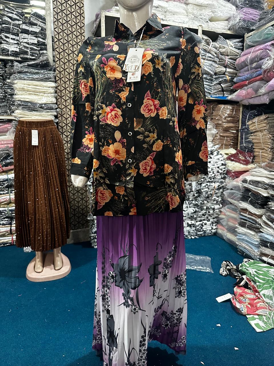Imported ladies shirt skirt 2 piece 838-937