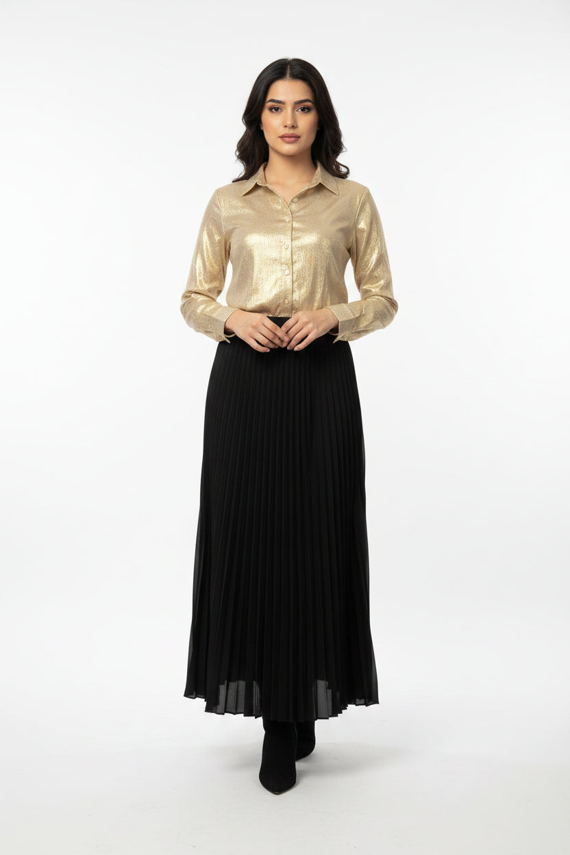 imported ladies gliter shirt skirt 2 piece 1498-529